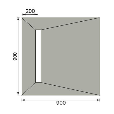 900x900mm Wet Room Shower Tray - Live Your Colour