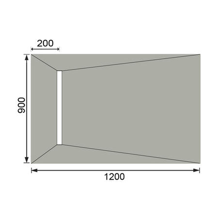 Wet Room Shower Tray Former 1200x900mm Rectangular Level Acess with Linear 600mm End Drain - Live Your Colour