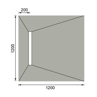 1200x1200mm Wet Room Shower Tray- Live Your Colour