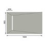 Wet Room Shower Tray Former 1400x900mm Rectangular Level Acess with Linear 600mm End Drain - Live Your Colour