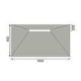 1600x900mm Wet Room Shower Tray - Live Your Colour