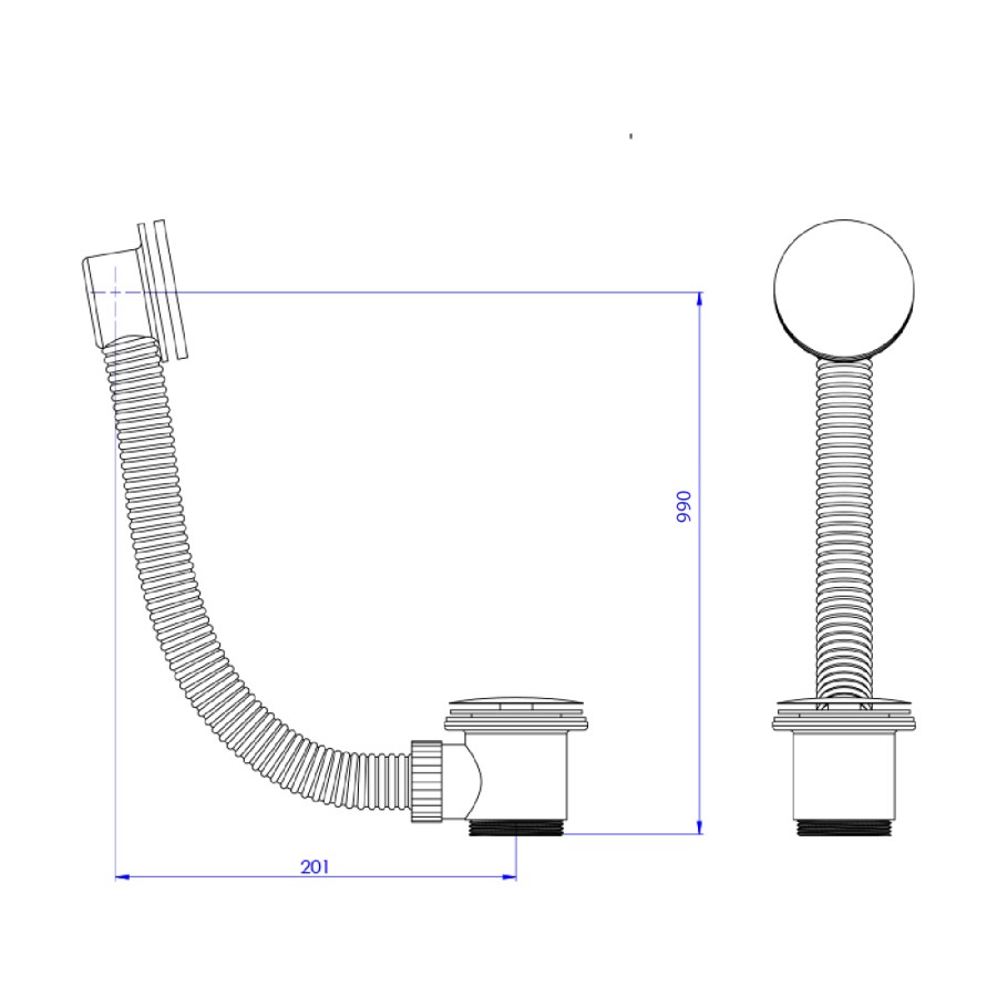 Black Bath Click Waste