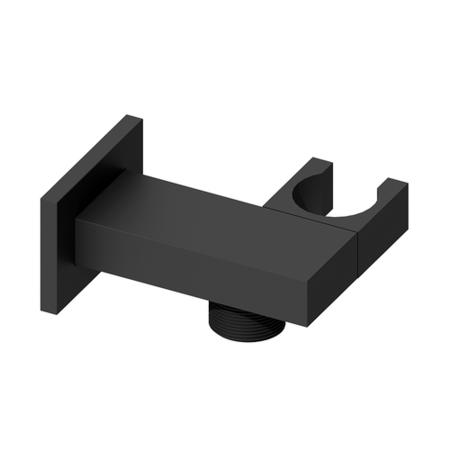 square wall outlet & holder - Black