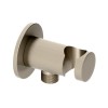 round wall outlet &amp; holder- Brushed Nickel
