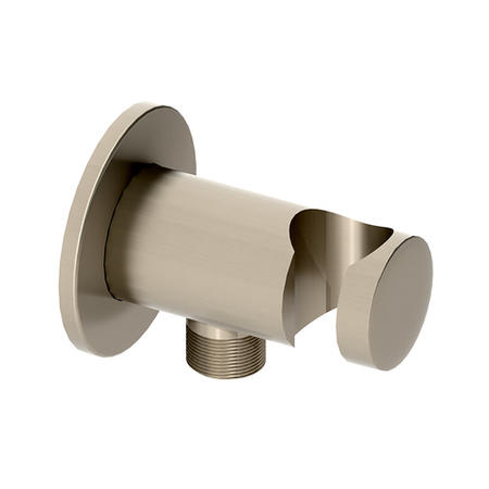 round wall outlet & holder- Brushed Nickel
