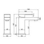 Lex Black Basin Mixer Tap