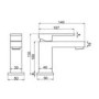 Bronze Cloakroom Basin Mixer Tap - Lex