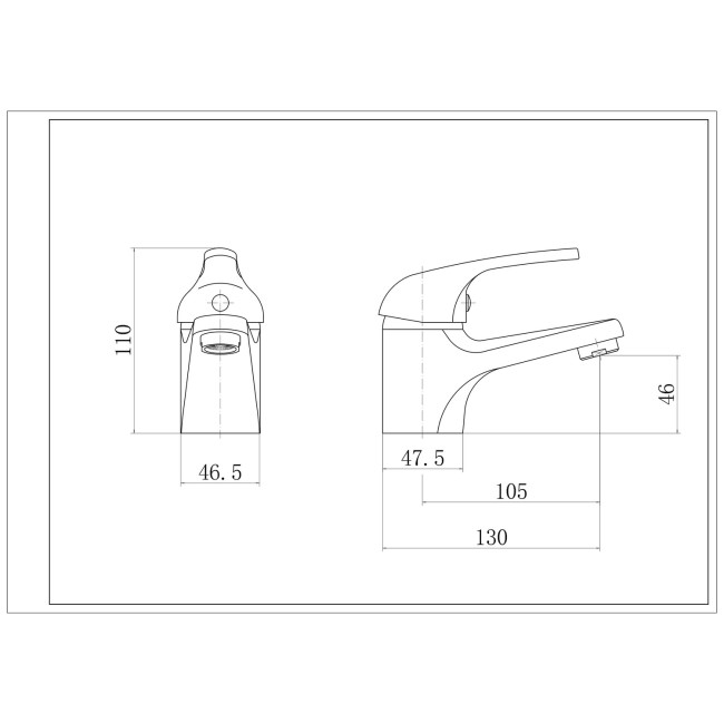 Chrome Basin Mixer Tap - Alfa