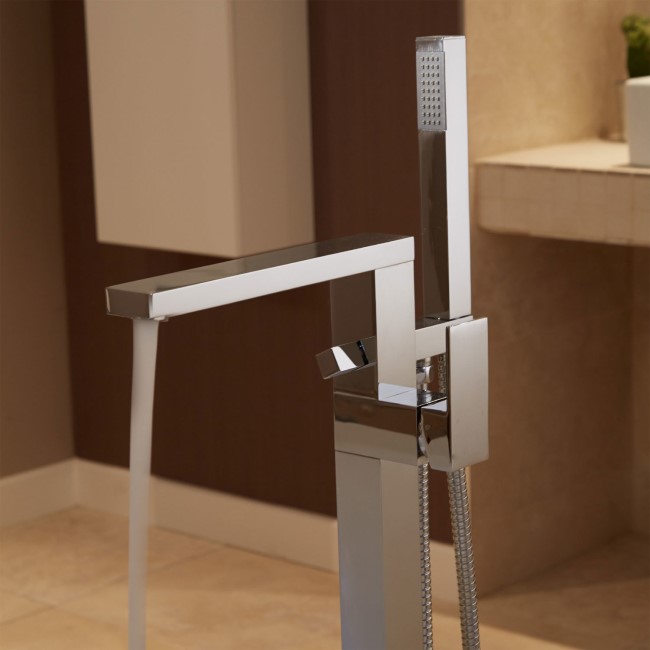 Cube Freestanding Bath Shower Mixer