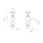 Chrome Bath Pillar Taps - Oxford