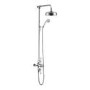 Chrome Traditional Thermostatic Mixer Shower Set with Slide Rail Kit & Hand Shower - Camden