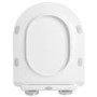 Matt White Round Soft Close Toilet Seat - Newport