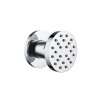 Chrome Concealed Shower Mixer with Triple Control &amp; Square Wall Mounted Head, Handset and Body Jets - Flow