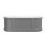 Grey Freestanding Double Ended Roll Top Bath 1700 x 750mm - Baxenden