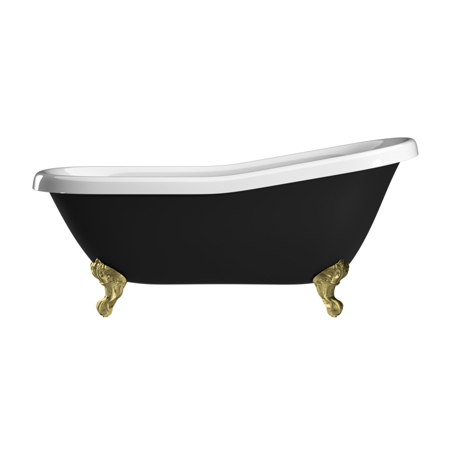 Set of 4 Brushed Brass Ball & Claw Feet for Roll Top Baths - Park Royal