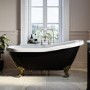 Set of 4 Brushed Brass Ball & Claw Feet for Roll Top Baths - Park Royal