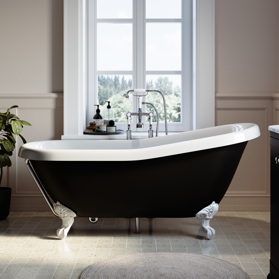 Set of 4 White Ball & Claw Feet for Roll Top Baths - Park Royal