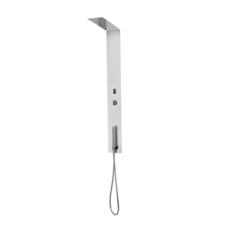 Chrome Concealed Thermostatic Shower Tower with Pencil Handset - Lustro