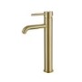 Tall Brushed Brass Mono Basin Mixer Tap - Arissa