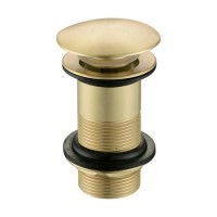 Brushed Brass Click Clack Unslotted Basin Waste - Arissa