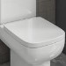 White Square Soft Close Toilet Seat with Quick Release - Seren