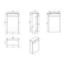 500mm Concrete Effect Back to Wall Toilet Unit Only - Sion