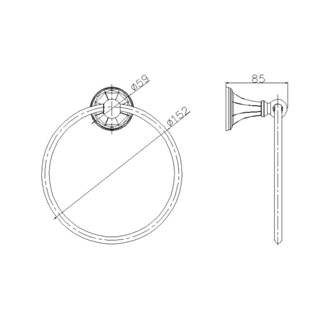 Traditional Towel Ring - Oxbridge