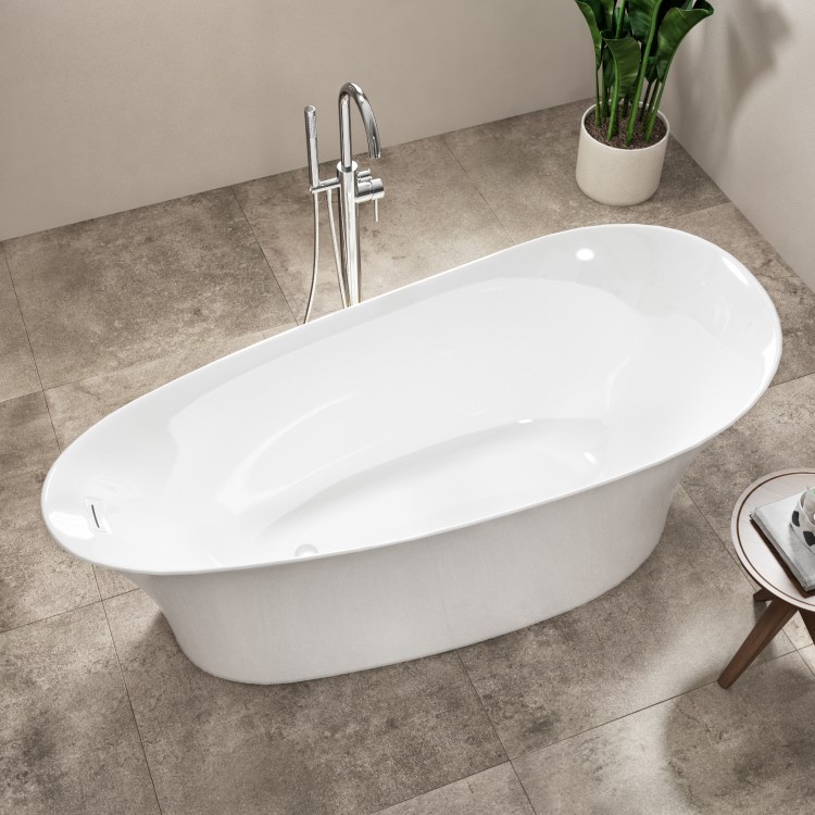 Freestanding Single Ended Slipper Bath 1700 x 830mm - Lotus