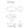 Freestanding Single Ended Slipper Bath 1700 x 830mm - Lotus