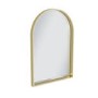 Arched Brushed Brass Bathroom Mirror - 500 x 750mm - Empire