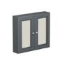 Double Door Grey Mirrored Bathroom Cabinet 667 x 600mm - Westbury