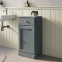 BeBa_27053 Single Door Dark Grey Freestanding Storage Cabinet 400 x 818mm - Westbury