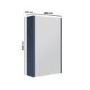 Blue Mirrored Wall Bathroom Cabinet 400 x 650mm - Ashford