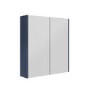 Blue Mirrored Wall Bathroom Cabinet 600 x 650mm - Ashford