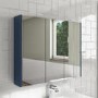 Blue Mirrored Wall Bathroom Cabinet 800 x 650mm - Ashford