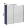 Blue Mirrored Wall Bathroom Cabinet 800 x 650mm - Ashford