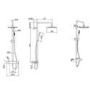 Brushed Brass Thermostatic Mixer Bar Shower with Round Overhead & Pencil Handset - Arissa