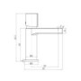 Grey Mono Basin Mixer Tap with Waste - Cosmo