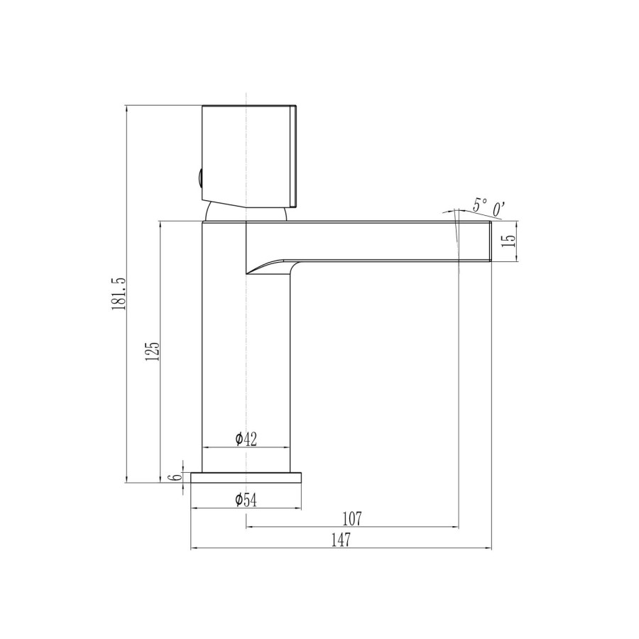 Grey Mono Basin Mixer Tap with Waste - Cosmo