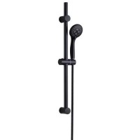 Black Round Adjustable Height Slide Rail Kit with Hand Shower - Arissa