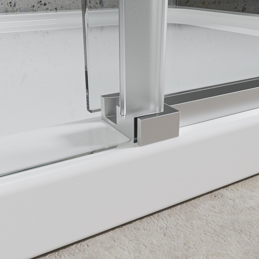 Chrome 8mm Glass Frameless Sliding Shower Door 1200mm - Aqulia