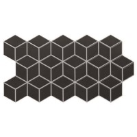 Black 3D Effect Wall Tile 265 x 510mm - Rombo