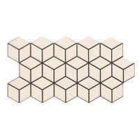 White 3D Effect Wall Tile 265 x 510mm - Rombo White 3D Effect Wall Tile 265 x 510mm - Rombo