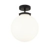 Black Bathroom Globe Ceiling Light - Porto