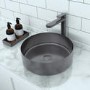 Stainless Steel Grey Round Countertop Basin 400mm - Zorah