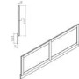 1500mm Wooden Matt Blue Front Bath Panel - Baxenden