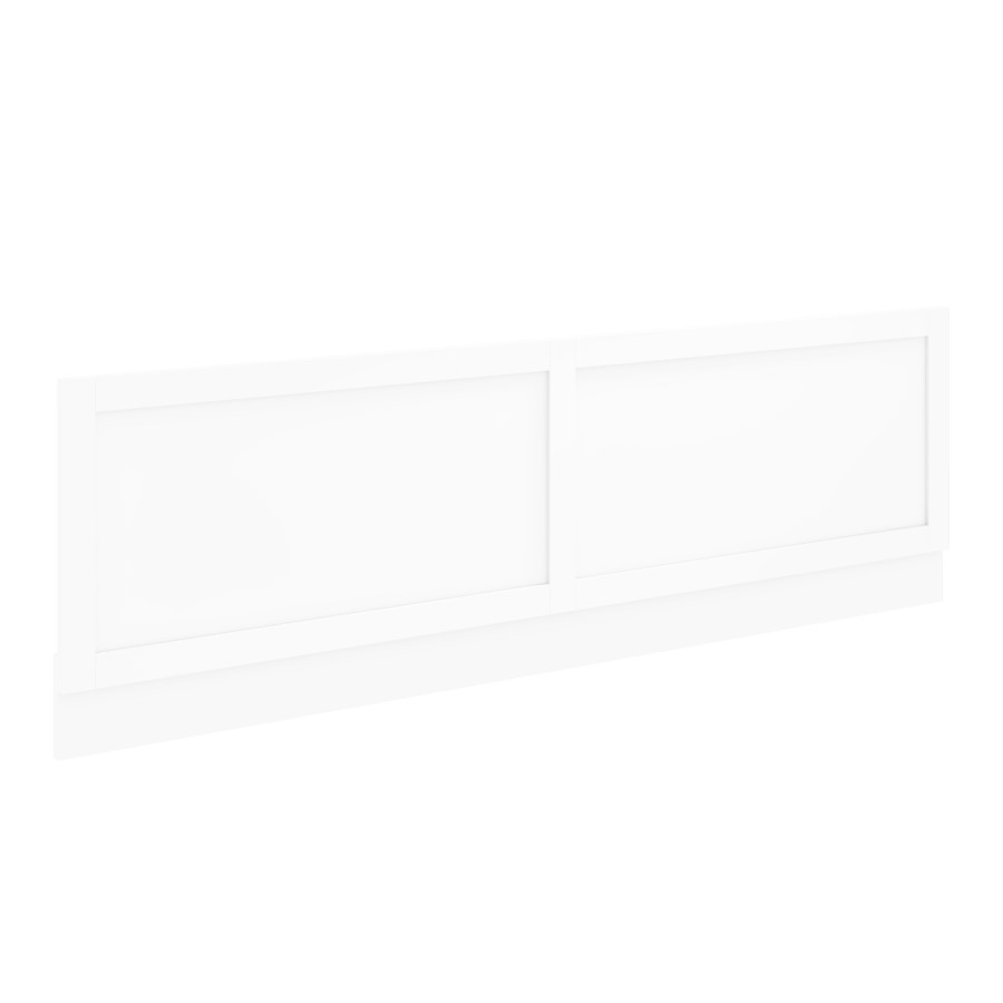 1500mm Wooden Matt White Front Bath Panel - Baxenden