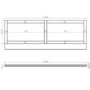 1600mm Matt Grey Front Bath Panel - Baxenden