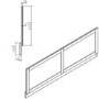 1600mm Matt Grey Front Bath Panel - Baxenden
