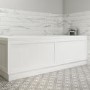 1600mm Wooden Matt White Front Bath Panel - Baxenden